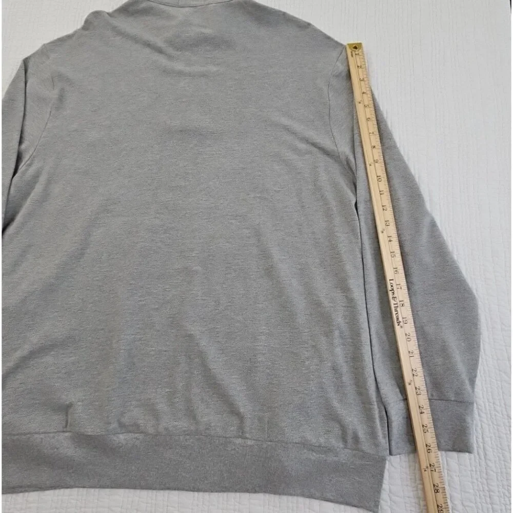 Polo Ralph Lauren‎ Men Big & Tall Pullover Grey XXL 1/4 Zip Double Knit Pony NWT